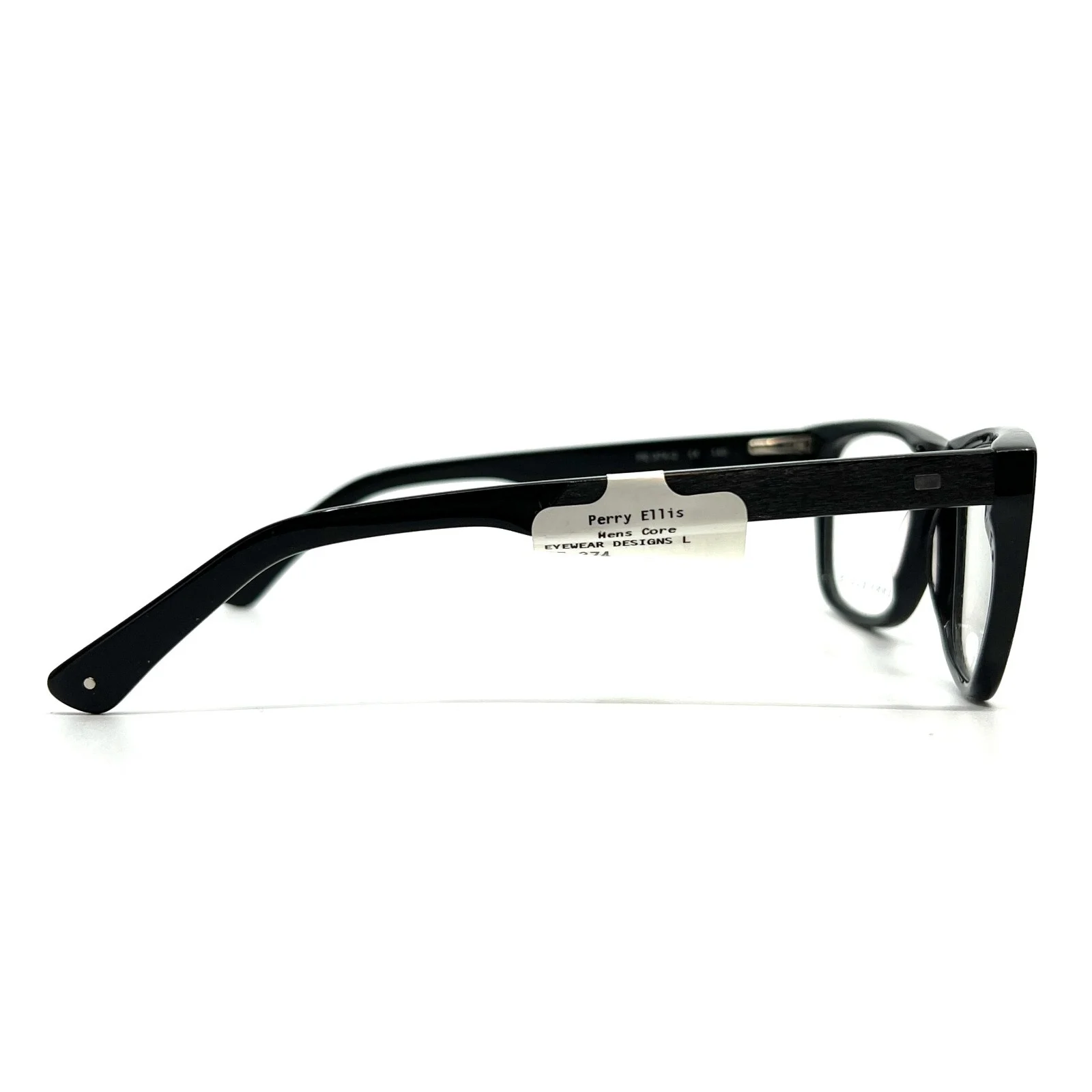 Perry Ellis Eyeglasses Frames PE 374-2 Matte Black Square Wood Grain 50-17-140 3
