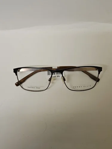 Perry Ellis Eyeglasses Frames PE 408-1 Brown Square Full Thin Rim 55-16-140 4