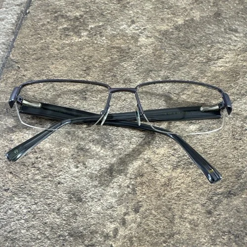Perry Ellis PE 337-3 Gunmetal Gray Men’s Half Rim Eyeglasses Frames 54-16-140-31