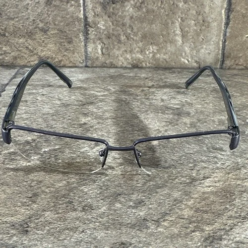 Perry Ellis PE 337-3 Gunmetal Gray Men’s Half Rim Eyeglasses Frames 54-16-140-31 2