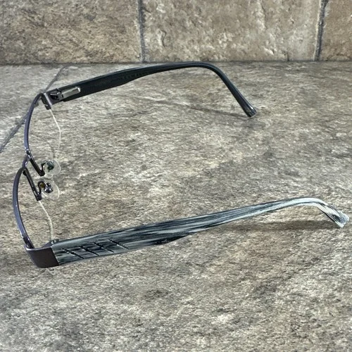 Perry Ellis PE 337-3 Gunmetal Gray Men’s Half Rim Eyeglasses Frames 54-16-140-31 3