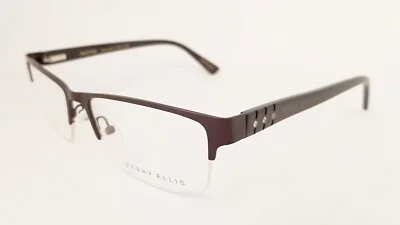 PERRY ELLIS PE 378 eyeglasses Frame Brown 54mm MEN Half Rimless Designer Optical