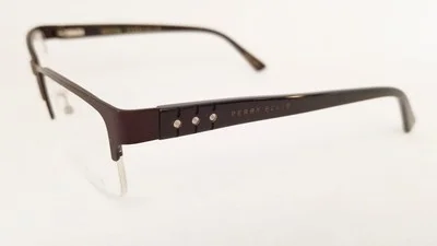 PERRY ELLIS PE 378 eyeglasses Frame Brown 54mm MEN Half Rimless Designer Optical 3