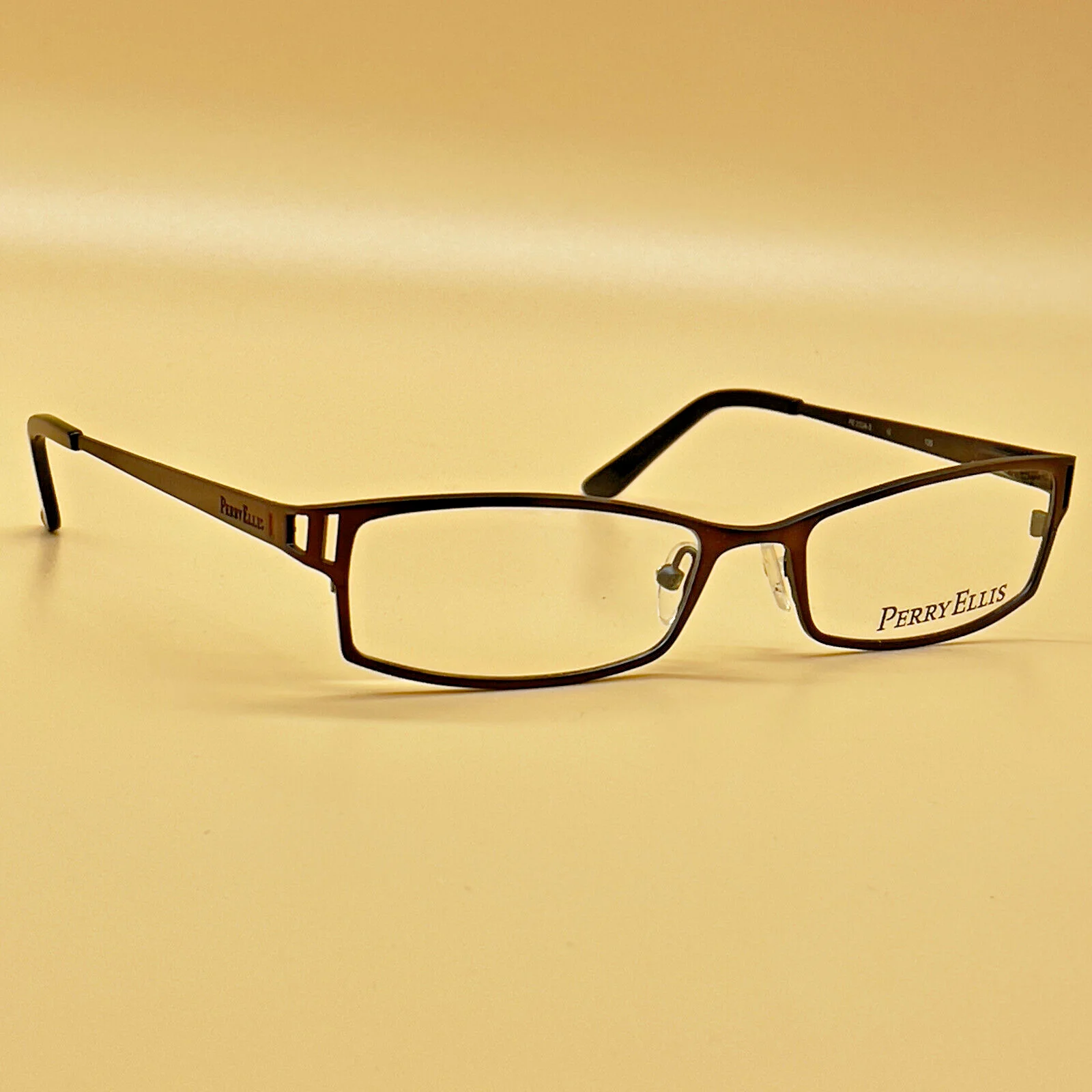 PERRY ELLIS PE2334-3 Brown Black Mens Rectangular Full Rim Eyeglasses 53-17-135 3