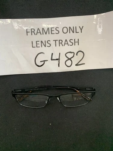Perry Ellis PE382-1 Eyeglasses Frames Black Round Full Wire Rim 48-18-140