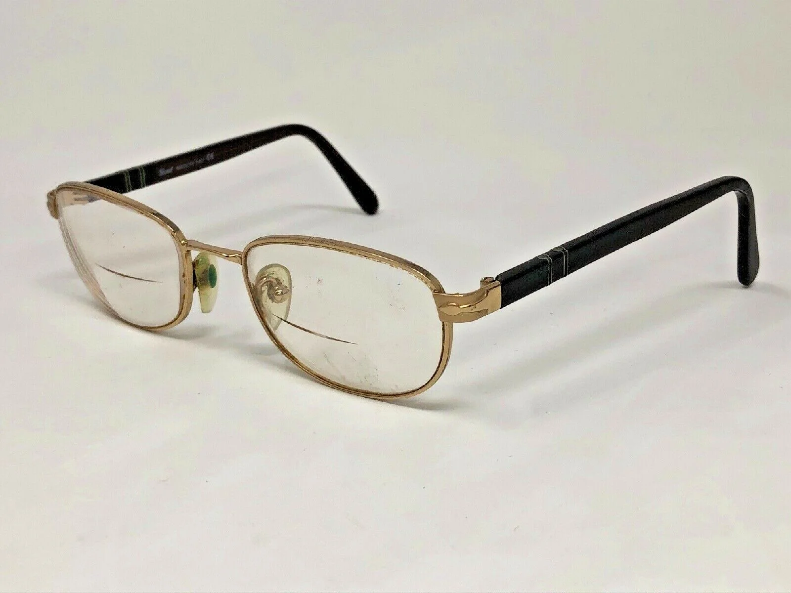 PERSOL 2084-V 515 Eyeglasses Frame Italy 52-19-135 Gold/Dark Brown Clear II12