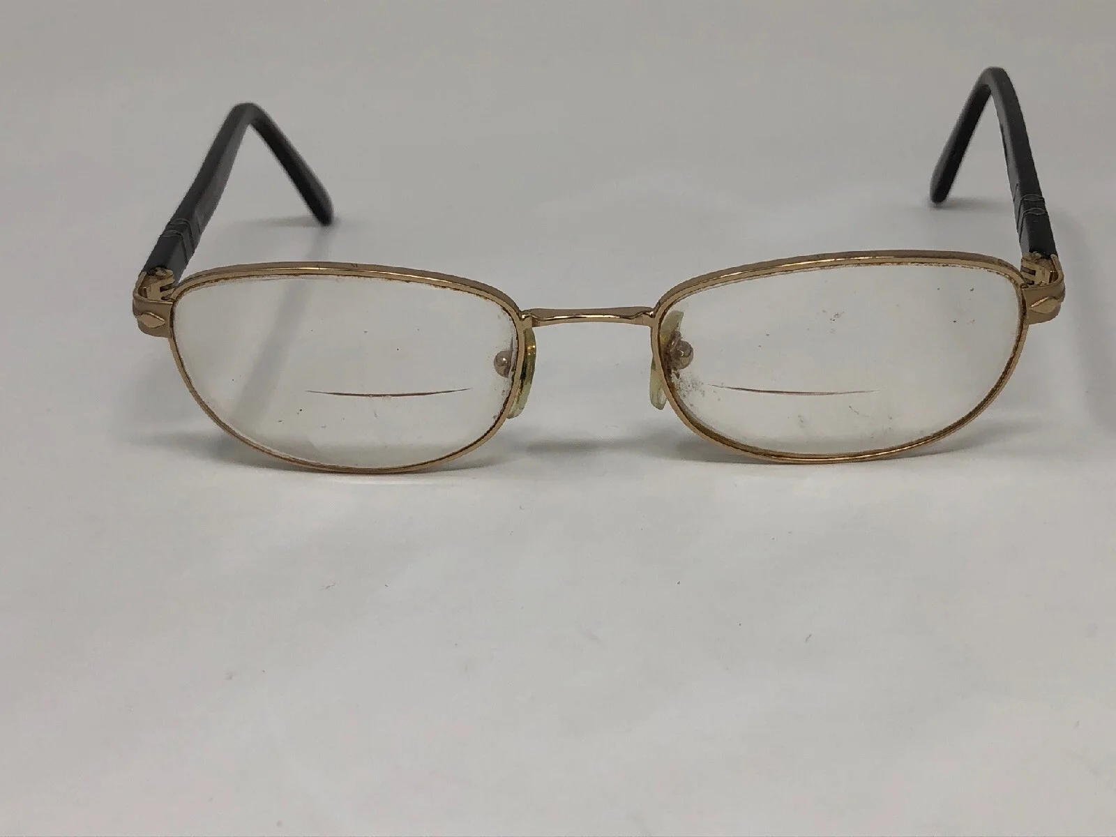 PERSOL 2084-V 515 Eyeglasses Frame Italy 52-19-135 Gold/Dark Brown Clear II12 2