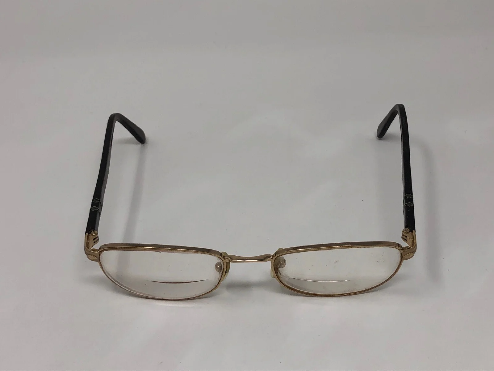 PERSOL 2084-V 515 Eyeglasses Frame Italy 52-19-135 Gold/Dark Brown Clear II12 3