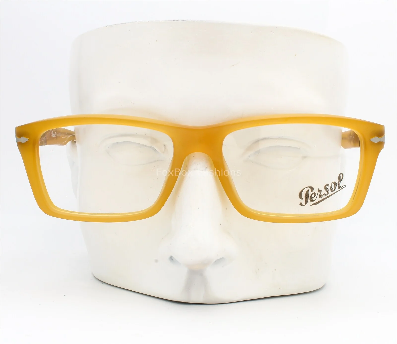 Persol 3060V 9010 Eyeglasses Glasses Matte Transparent Marigold Yellow 56-17-145 3