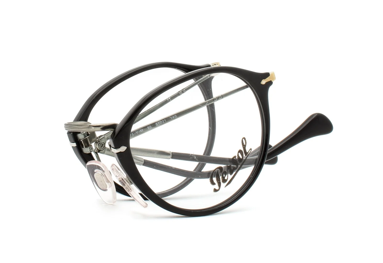 Persol 3075VM 95 Eyeglasses Glasses Folding Black 49-21-140 Foldable