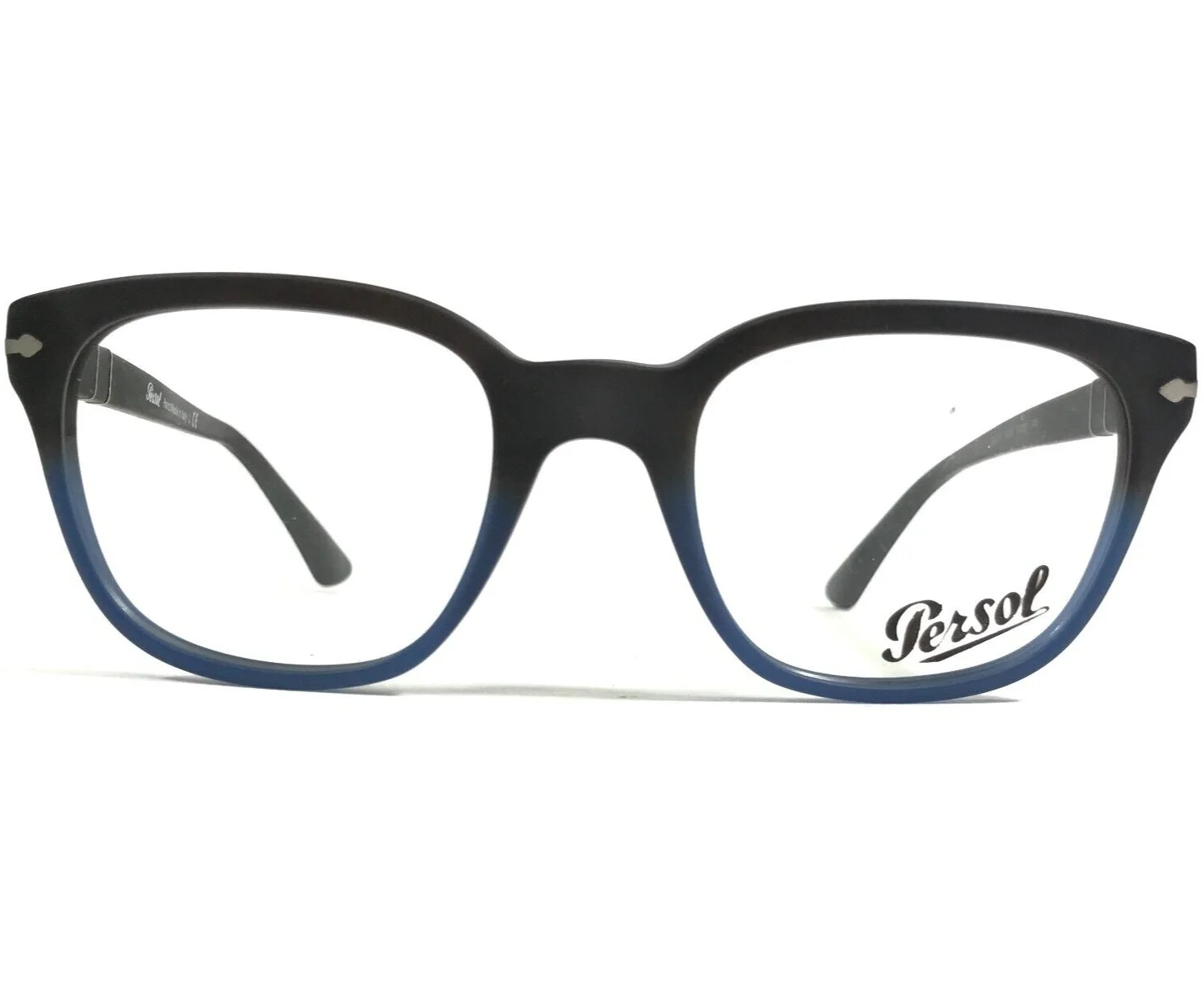 Persol 3093-V 9026 Eyeglasses Frames Matte Gray Blue Square Horn Rim 50-20-145 2