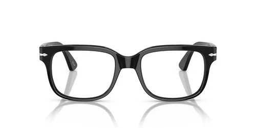 Persol 3252V 95 Black Silver Eyeglasses Frame Men Square Large 52mm 3