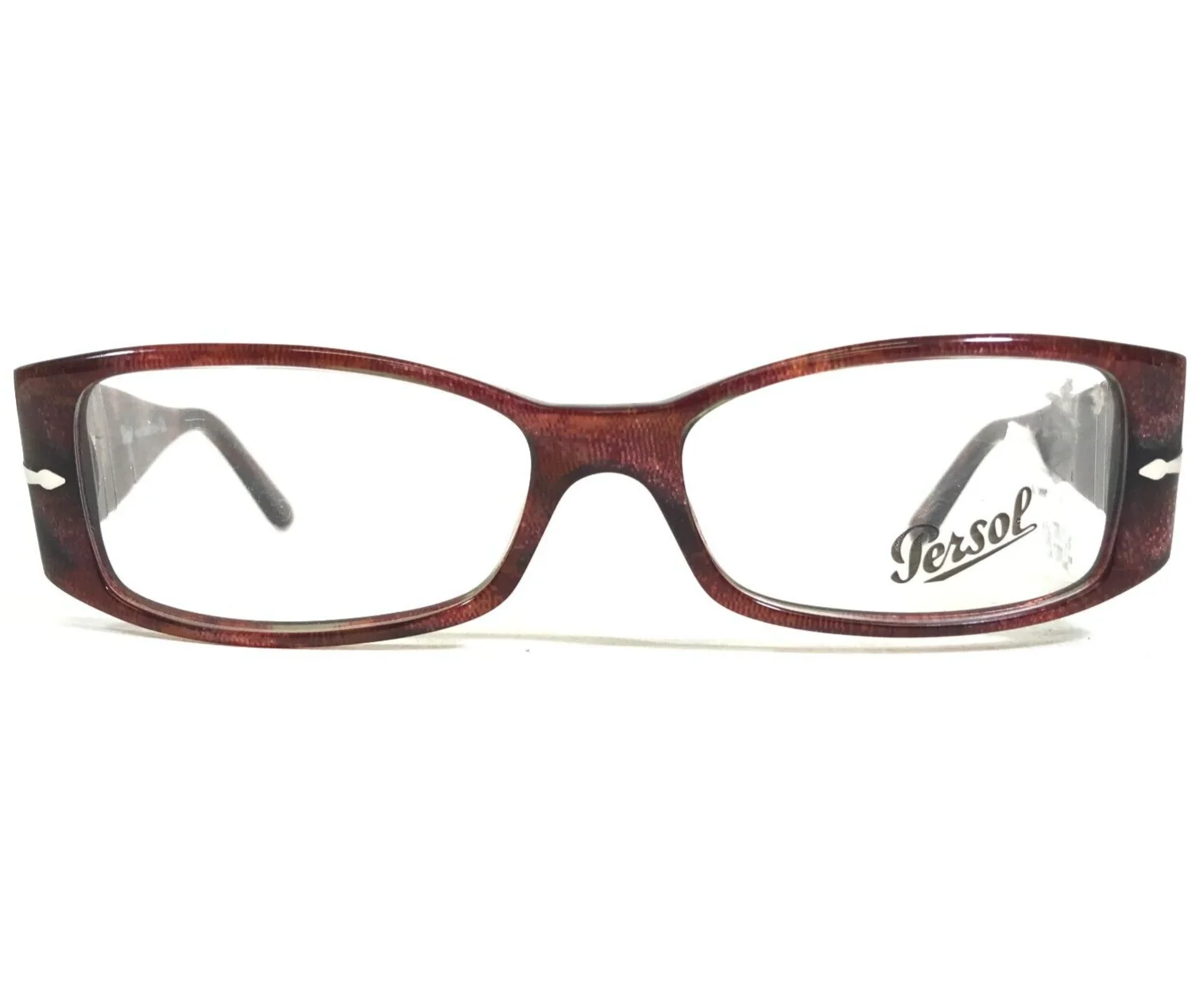 Persol Eyeglasses Frames 2853-V 774 Red Purple Clear Sparkly Silver 51-15-135 2