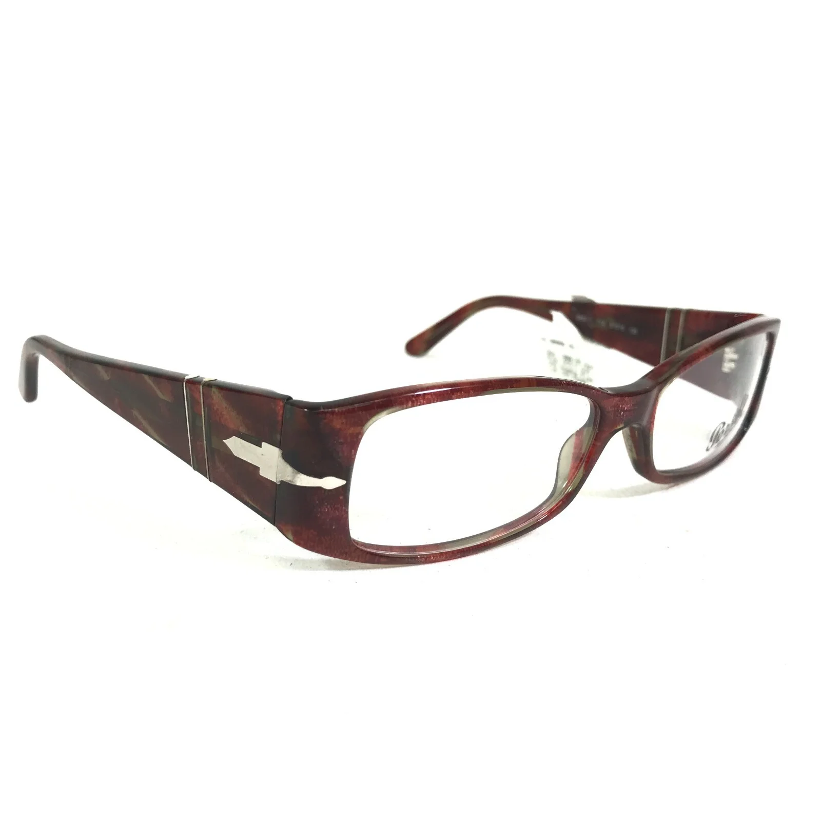 Persol Eyeglasses Frames 2853-V 774 Red Purple Clear Sparkly Silver 51-15-135 3