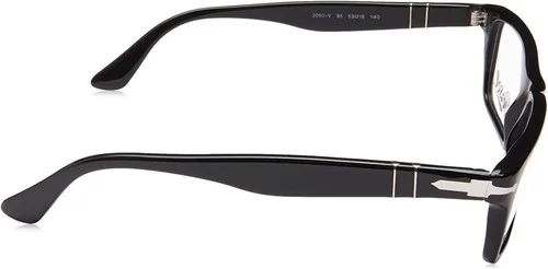 Persol PO3050V Rectangular Prescription Eyeglass Frames, 95 Black, 53mm 3