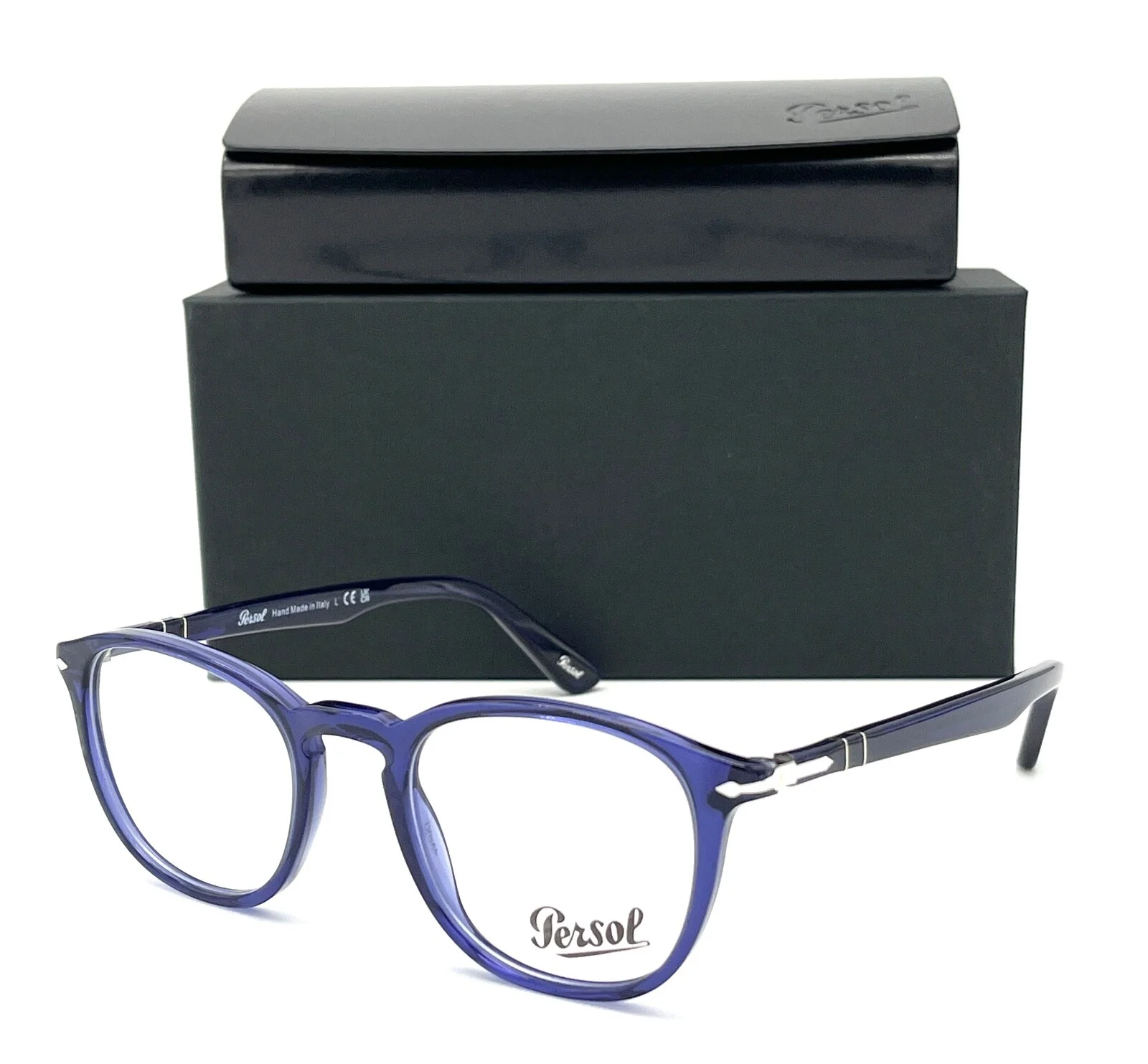 PERSOL PO3143V 1015 Blue / Demo Lens 49mm Eyeglasses