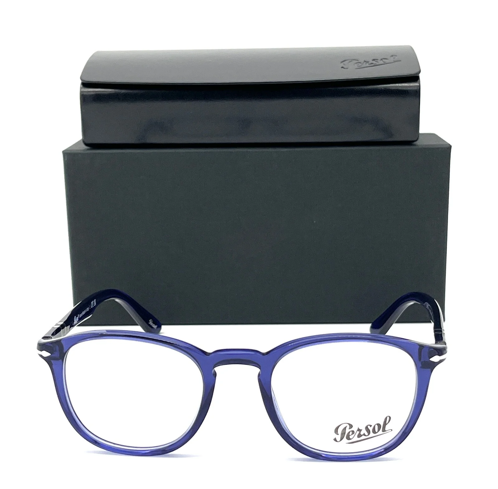 PERSOL PO3143V 1015 Blue / Demo Lens 49mm Eyeglasses 2