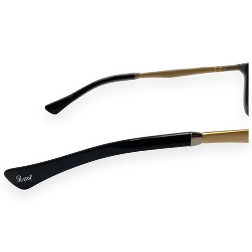 PERSOL PO3243V 95 Black Demo Lens Square Unisex Eyeglasses 48 mm New Old Stock 4