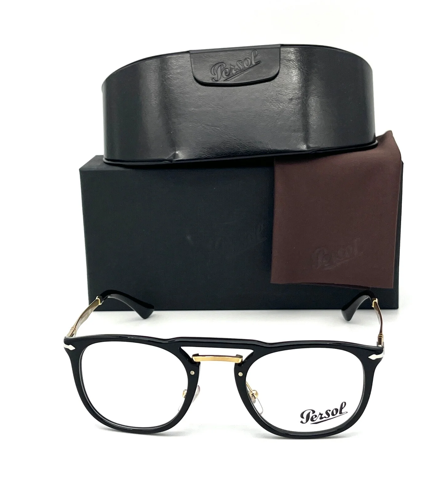PERSOL PO3265V 95 Black Gold / Demo Lens 48mmmm Eyeglasses 2