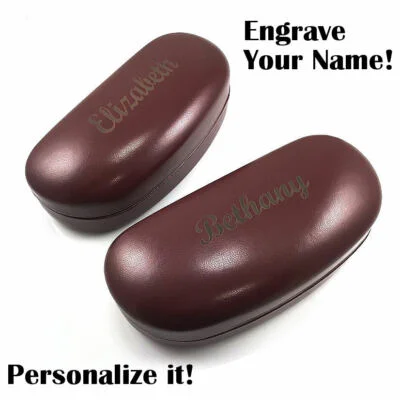 Personalized Name Engraved Hard Shell Red Sunglasses Case Eyeglasses Eyewear
