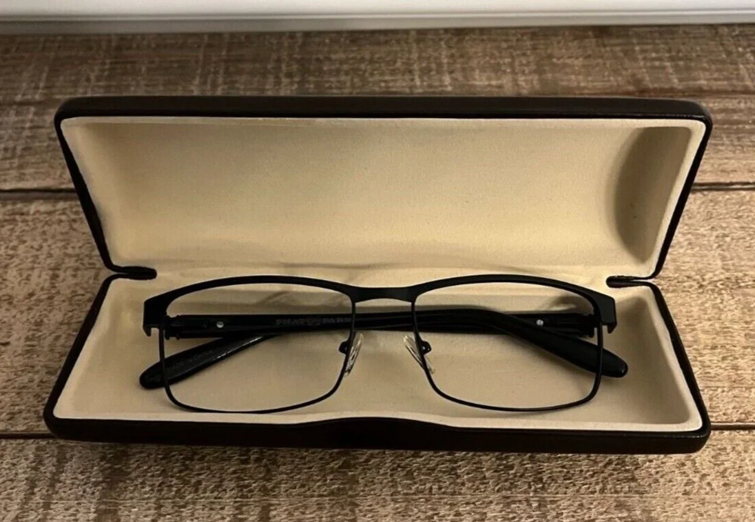 Phat Farm 709 BLK Black Rectangular Full Rim Eyeglass Frames 55-17-140