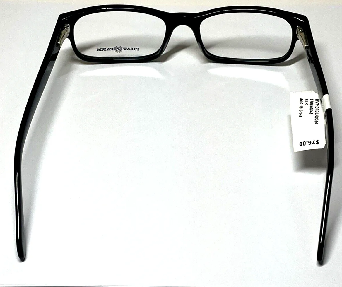 Phat Farm Eyeglass Frame Prescription Grade HV710FBLK0054 Black 54-18-145 4