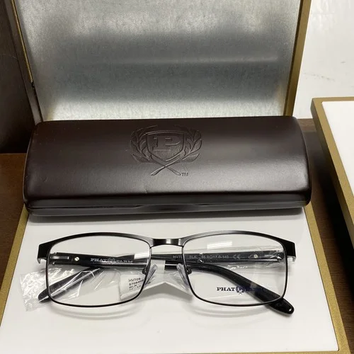 Phat Farm HV709 BLK Black Rectangular Full Rim Eyeglass Frames 55-17-140