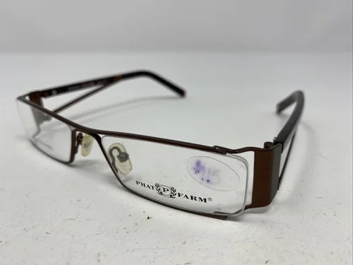 Phat Farm M527 MBWN 53-18-135 Matte Brown Metal Full Rim Eyeglasses Frame -L39 2