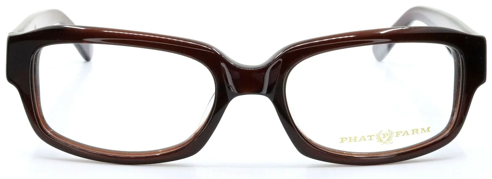 PHAT FARM MOD.613 DBWN Dark Brown Mens Rectangular Eyeglasses Frames 55-19-145 2