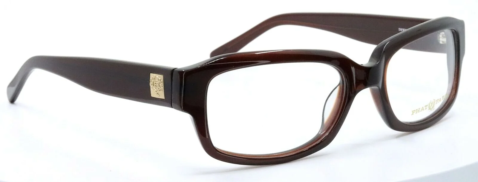 PHAT FARM MOD.613 DBWN Dark Brown Mens Rectangular Eyeglasses Frames 55-19-145 3