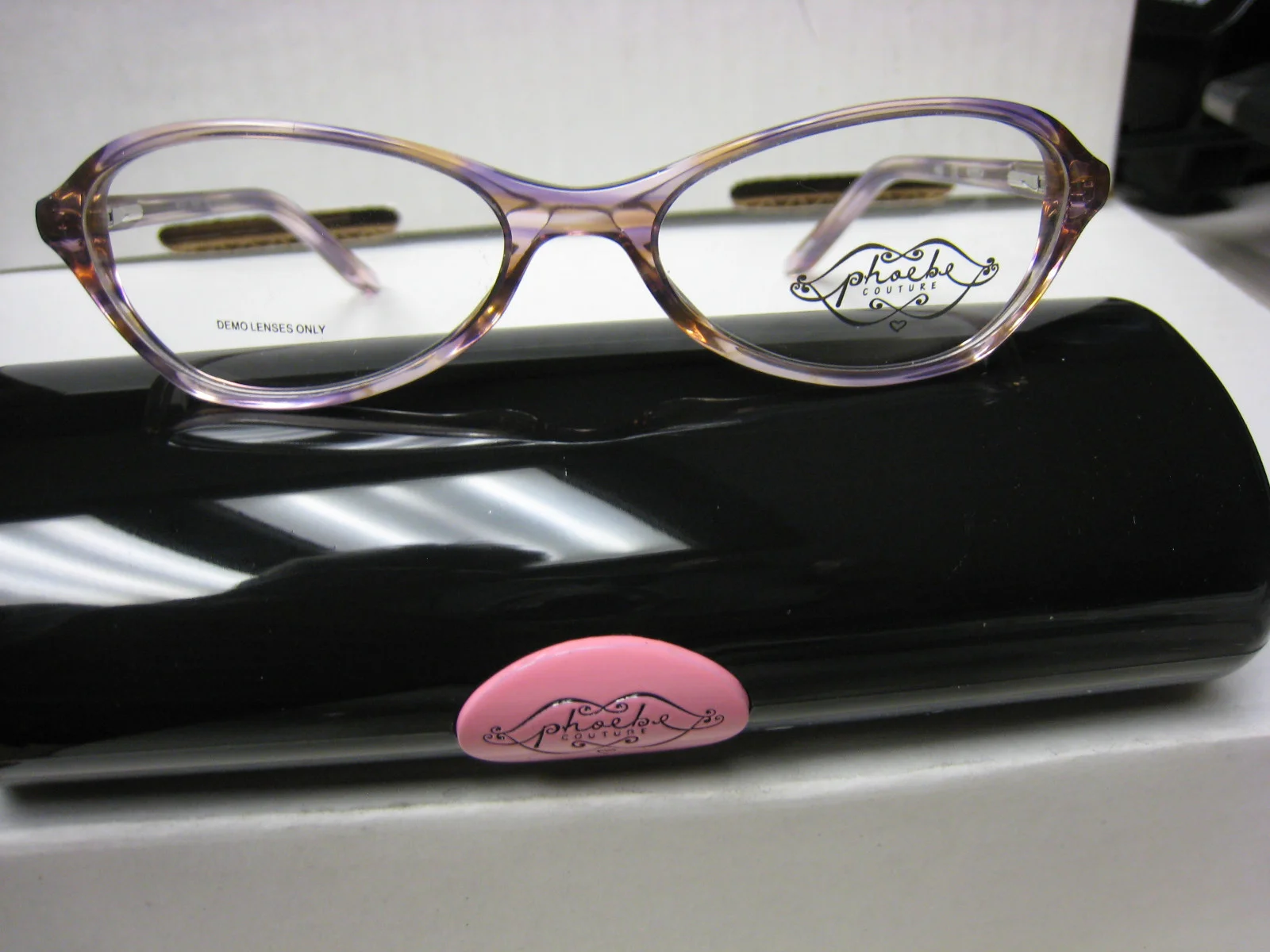 Phoebe Couture Eyeglass Frames P221 PINK 49-15-135 With Case New