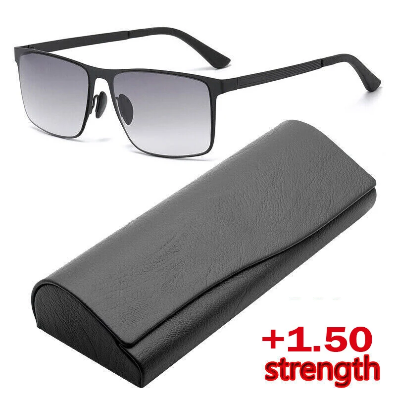 Photochromic Progressive Multifocal Reading Glasses 180° Rotatable Sunglasses 1