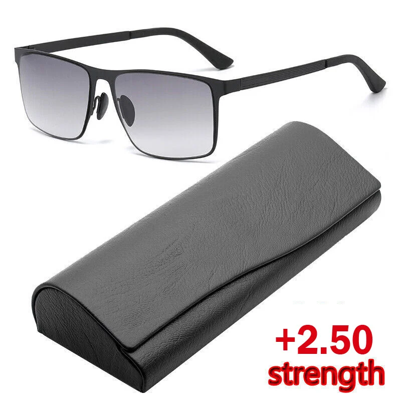 Photochromic Progressive Multifocal Reading Glasses 180° Rotatable Sunglasses 3