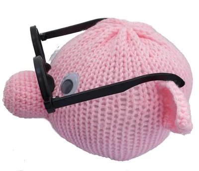 Pig Eyeglass Holder - Handmade with Polyester Yarn 3