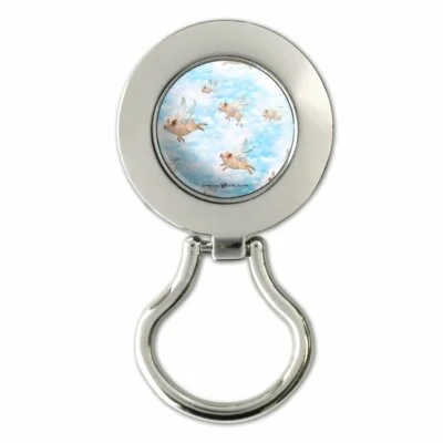 Pigs Could Fly Flying Clouds Sky Pattern Magnetic Metal Eyeglass ID Badge Holder