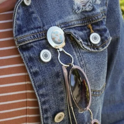 Pigs Could Fly Flying Clouds Sky Pattern Magnetic Metal Eyeglass ID Badge Holder 2