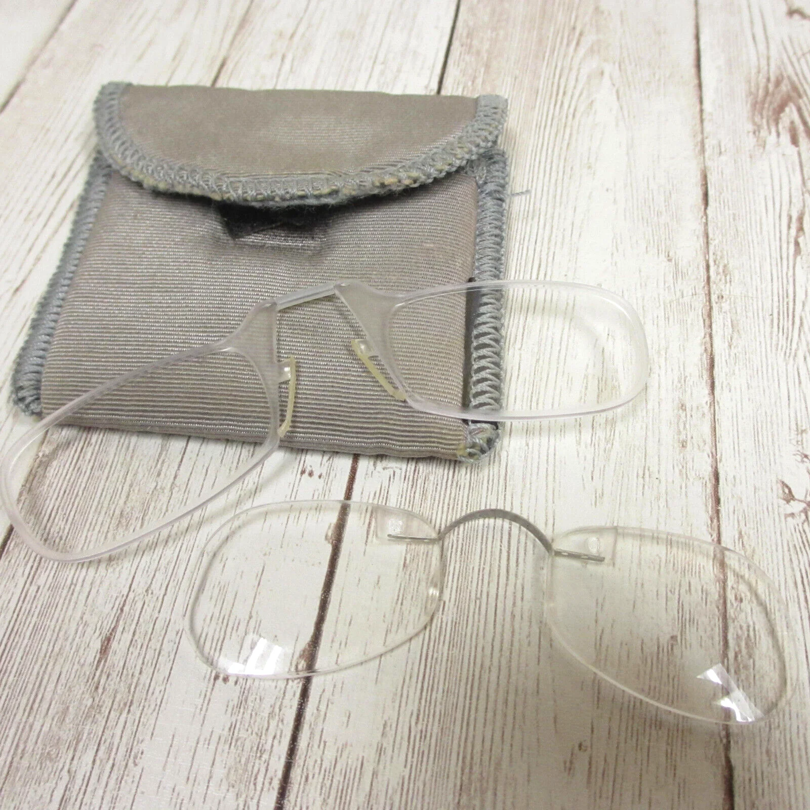Pince Nez Glasses No Arms Clear Rimless Lot of 2 pairs 1