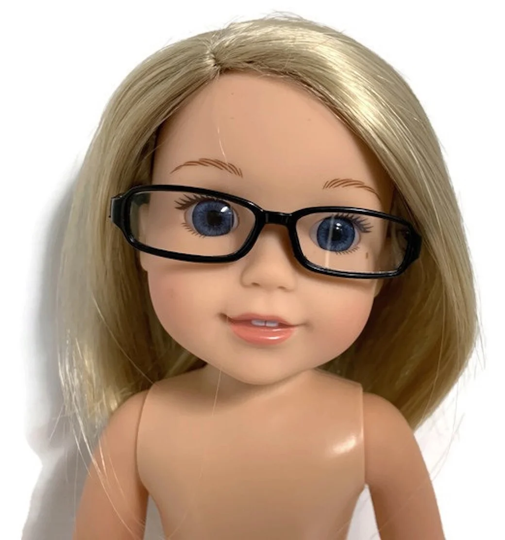 Pink & Black Rimmed Glasses for 14.5 2