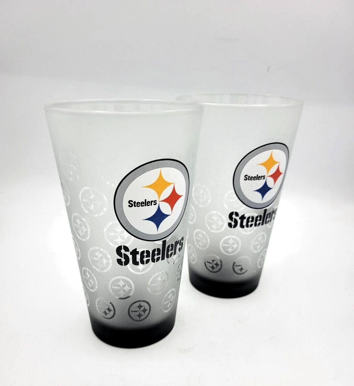 Pittsburgh Steelers 16oz Satin Etch Pint Glass Tumber Glass Preowned
