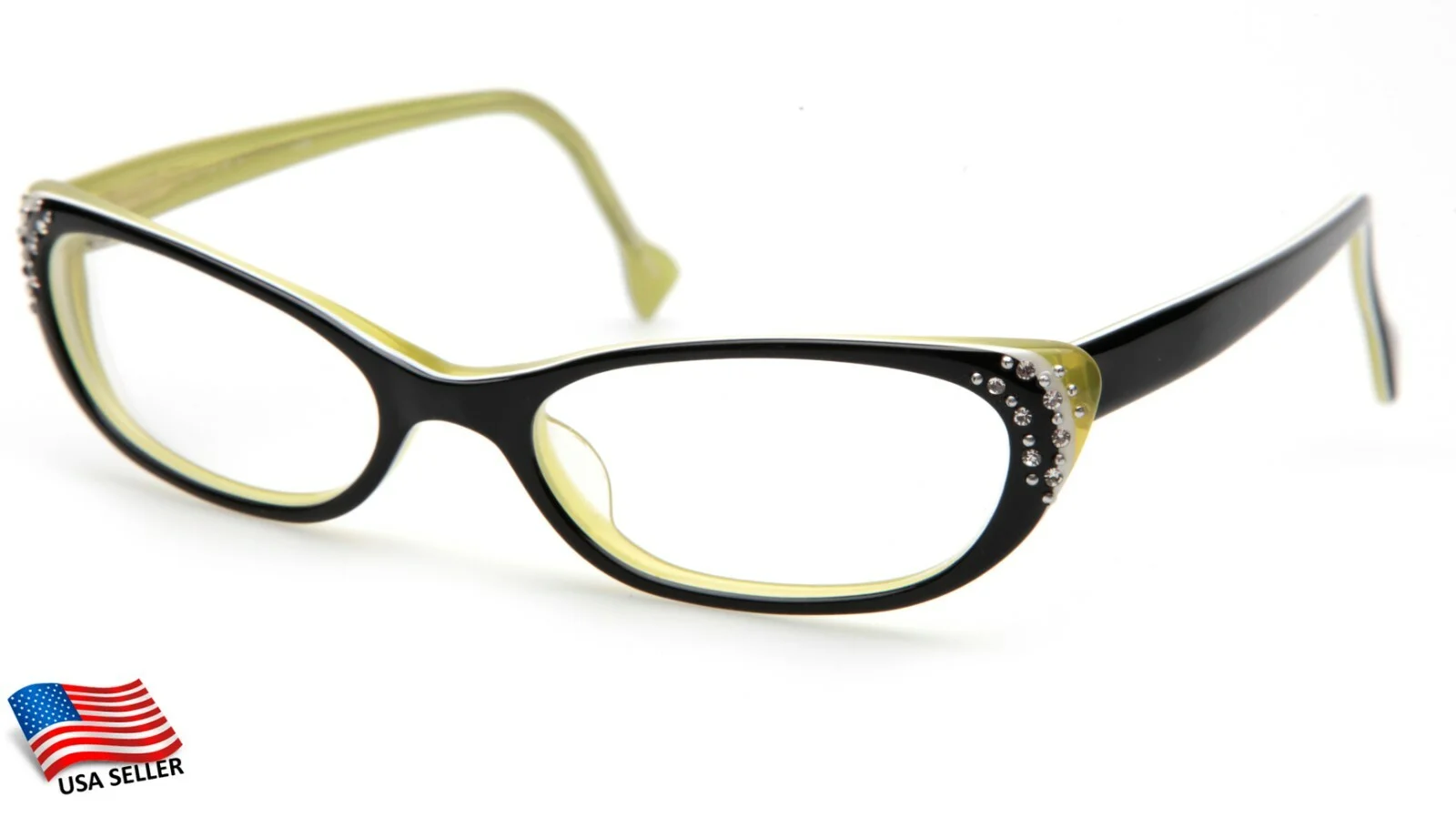 PLUS Radiance Black Glow EYEGLASSES GLASSES FRAME 51-16-140mm