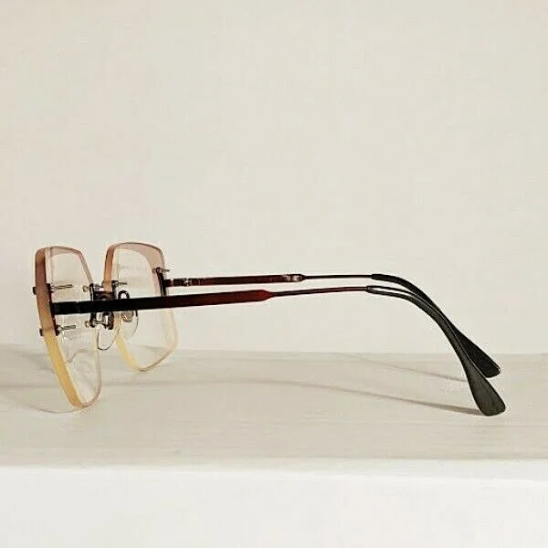 Polaris Black and Brown Eyeglasses Frames Made in Sweden Vintage 2