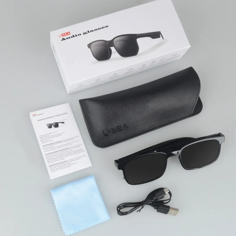 Polarized Bluetooth 5.0 Smart Glasses Audio Sunglasses w/ Speaker Voice Control 1