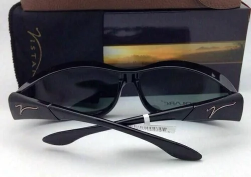 Polarized Vistana Sunglasses W602G Fits Over Small Rx Eyeglasses Black with Grey 4