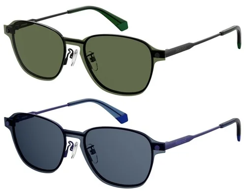 Polaroid Core Round Eyeglass Frames w/Polarized Clip-On Sunglasses - PLD6119GCS