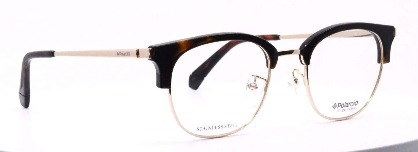 POLAROID PDL D368/F 0AM Tortoise Unisex Clubmaster Eyeglasses 50-21-145 B:42 Y 4