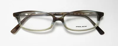 POLICE 1424M G31 FULL RIM RECTANGULAR SHAPE BRAND NAME MADE IN ITALY EYEGLASSES 2