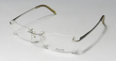 POLICE V2912 Q39 RIMLESS STAINLESS STEEL MADE IN ITALY BRAND NAME HOT EYEGLASSES