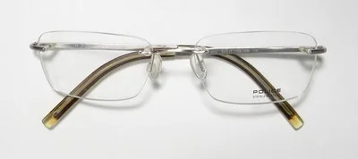 POLICE V2912 Q39 RIMLESS STAINLESS STEEL MADE IN ITALY BRAND NAME HOT EYEGLASSES 2