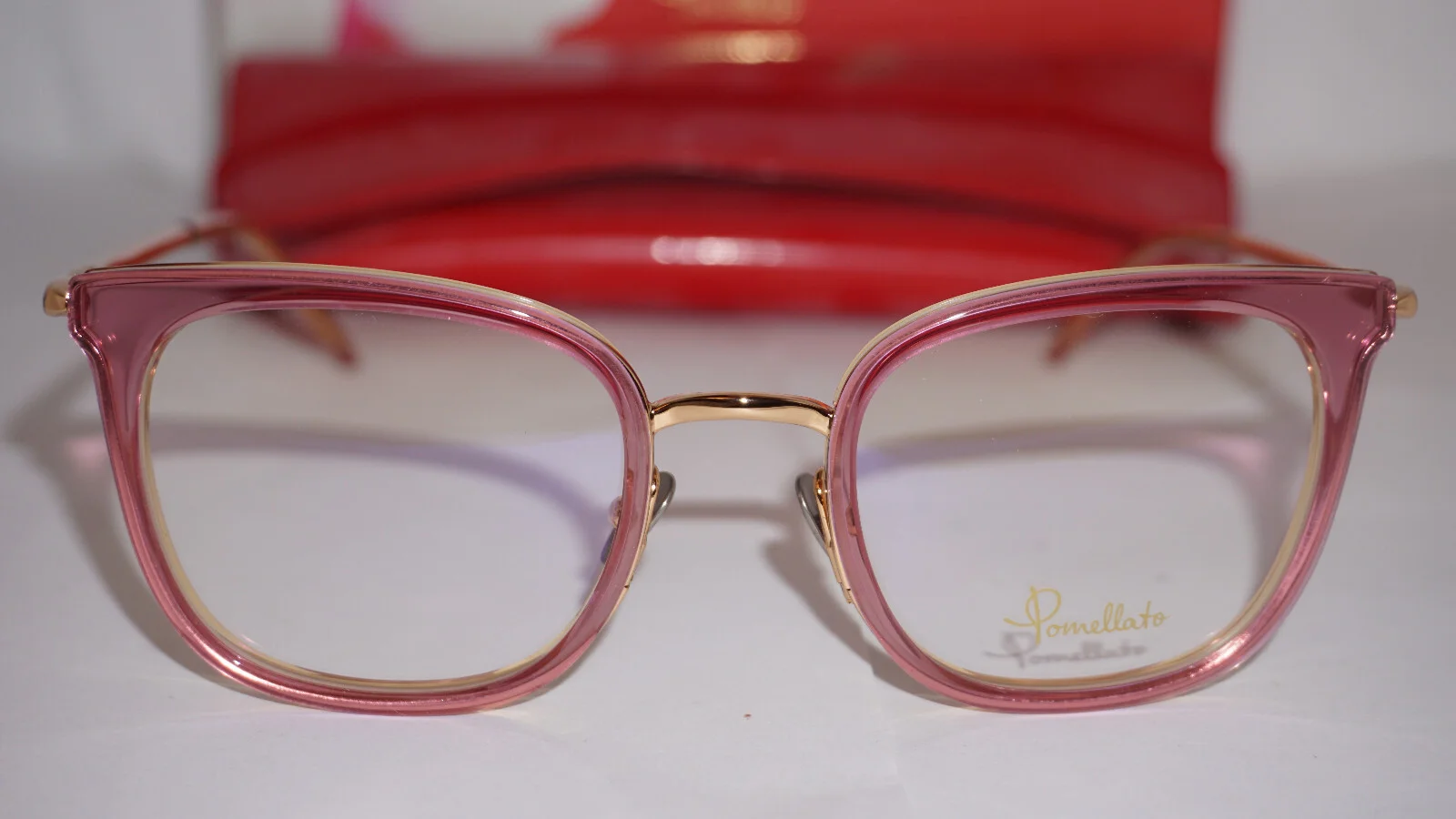 Pomellato New Eyeglasses Pink Gold Transparent PM0065O 003 50 21 140