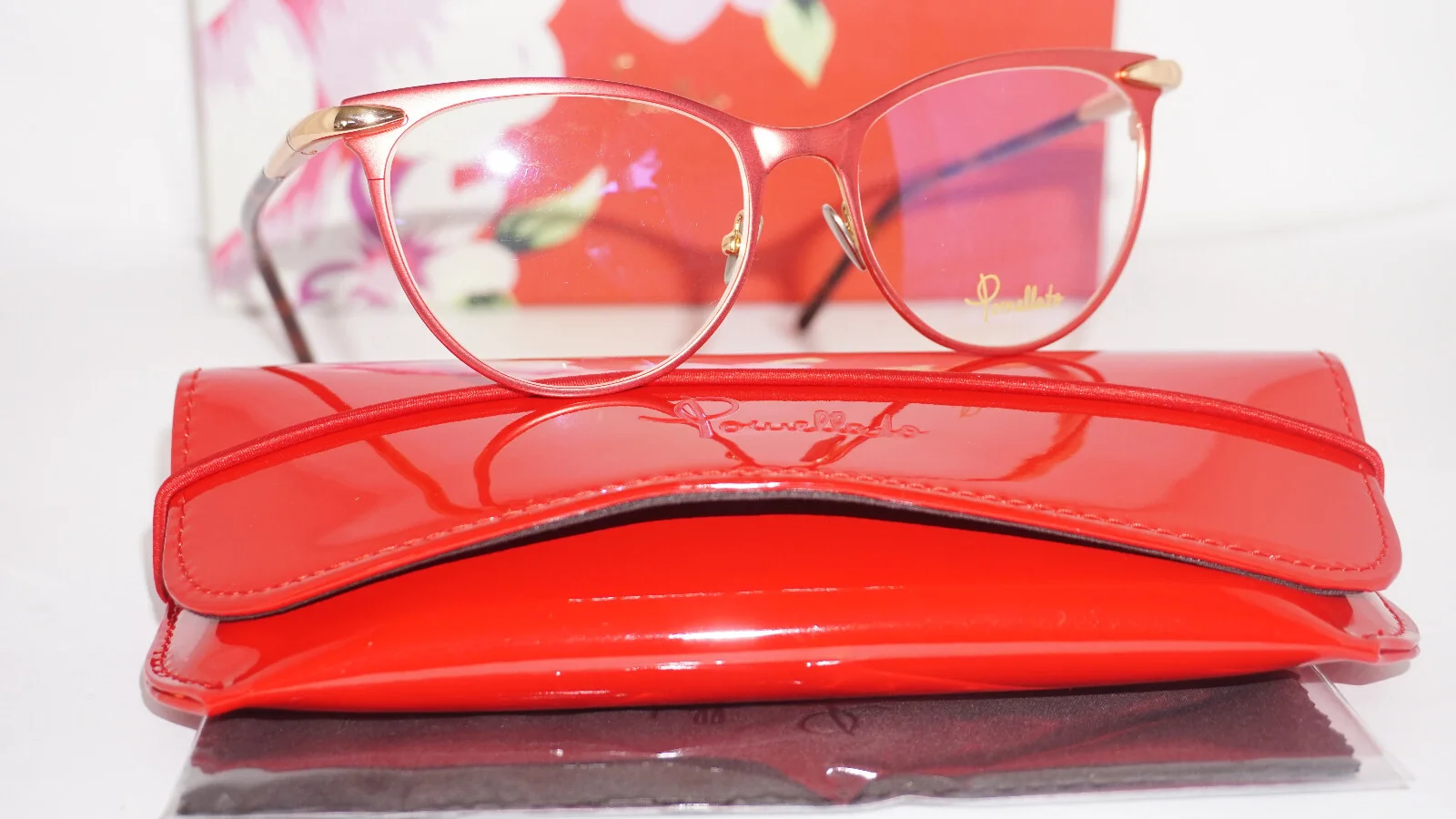 Pomellato New Eyeglasses Red Havana Transparent PM0051O 002 52 16 140